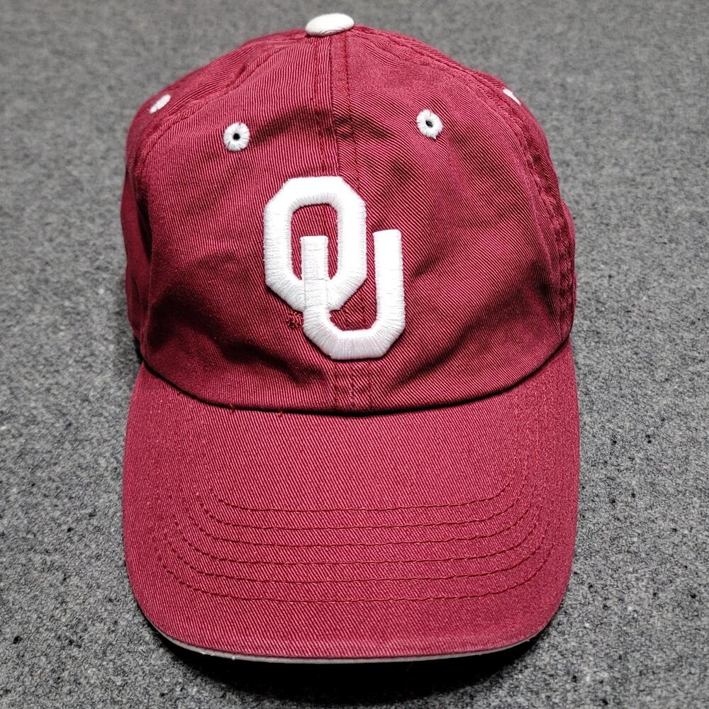 Oklahoma Sooners Hat Dad Cap Mens Crimson OU Boomer Strapback Curved Bill NCAA